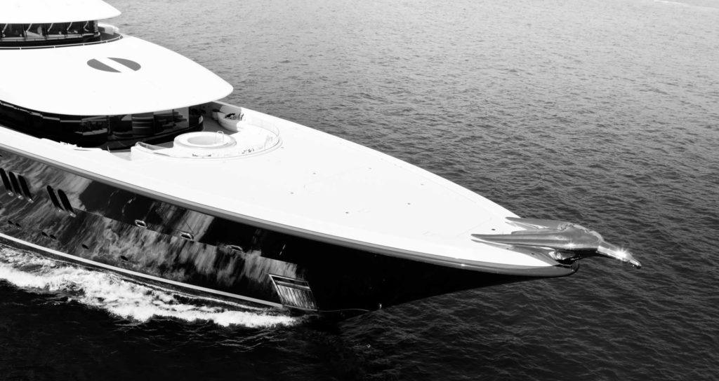 black and white Phoenix yacht