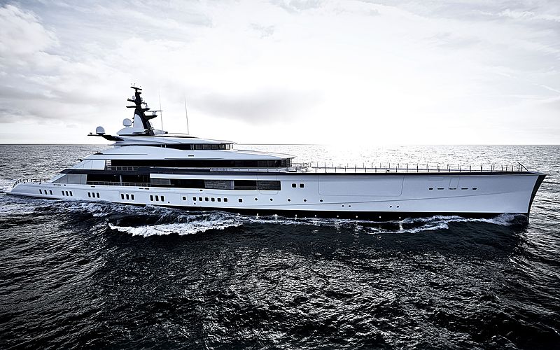 large luxury yacht bravo eugenia in ocean
