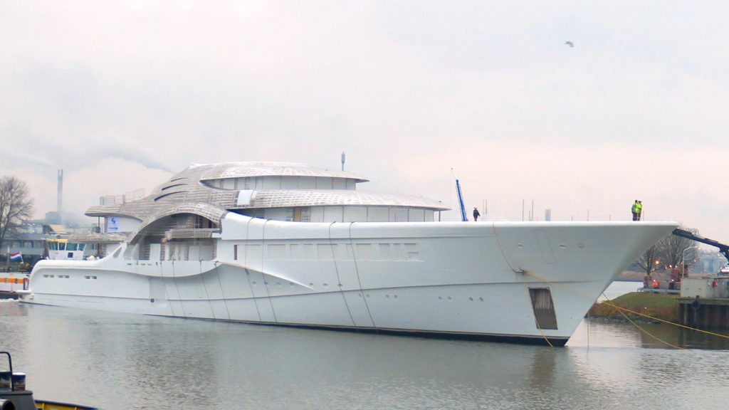 Super yacht Anna during build phase