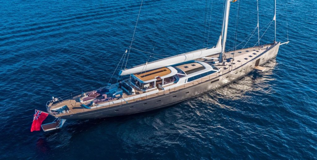 Luxury Sailing Superyacht pink jin vi